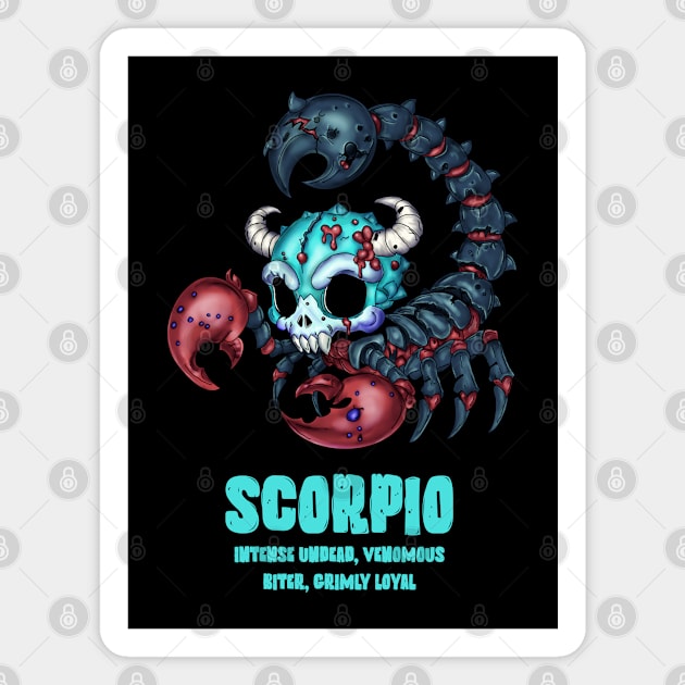 Scorpio Zombie Magnet by H. R. Sinclair